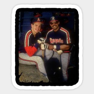 Wally Joyner and Reggie Jackson in Los Angeles Angels of Anaheim Sticker